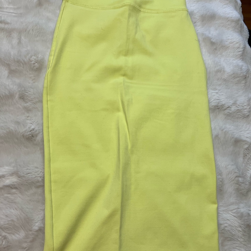bebe Vibrant Yellow Pencil Skirt